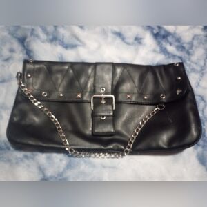 Leather Studded Clutch